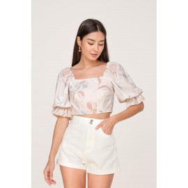 Puff Sleeve Crop Top