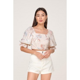 Puff Sleeve Crop Top