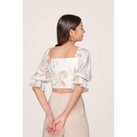 Puff Sleeve Crop Top