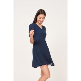 Flutter Sleeve Wrap Dress