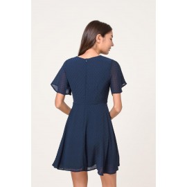 Flutter Sleeve Wrap Dress