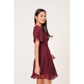 Flutter Sleeve Wrap Dress