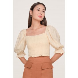 Shirred Crop Top