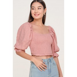 Shirred Crop Top