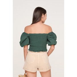 Shirred Crop Top