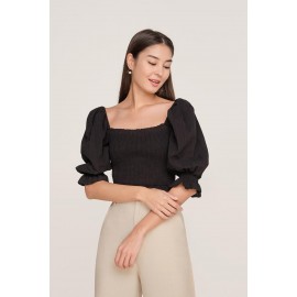 Shirred Crop Top