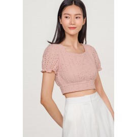 Crop Eyelet Top