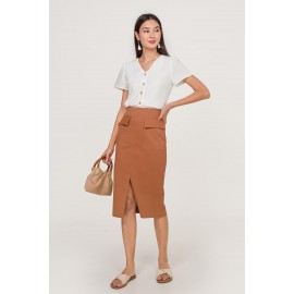 Slit Pocket Midi Skirt