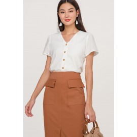 Slit Pocket Midi Skirt