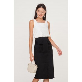 Slit Pocket Midi Skirt