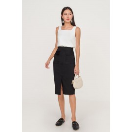 Slit Pocket Midi Skirt