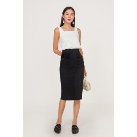 Slit Pocket Midi Skirt