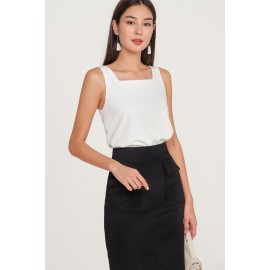 Slit Pocket Midi Skirt