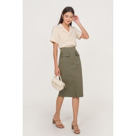 Slit Pocket Midi Skirt