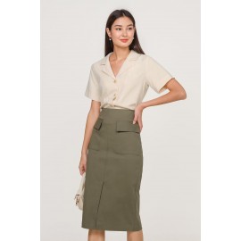 Slit Pocket Midi Skirt