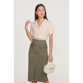 Slit Pocket Midi Skirt