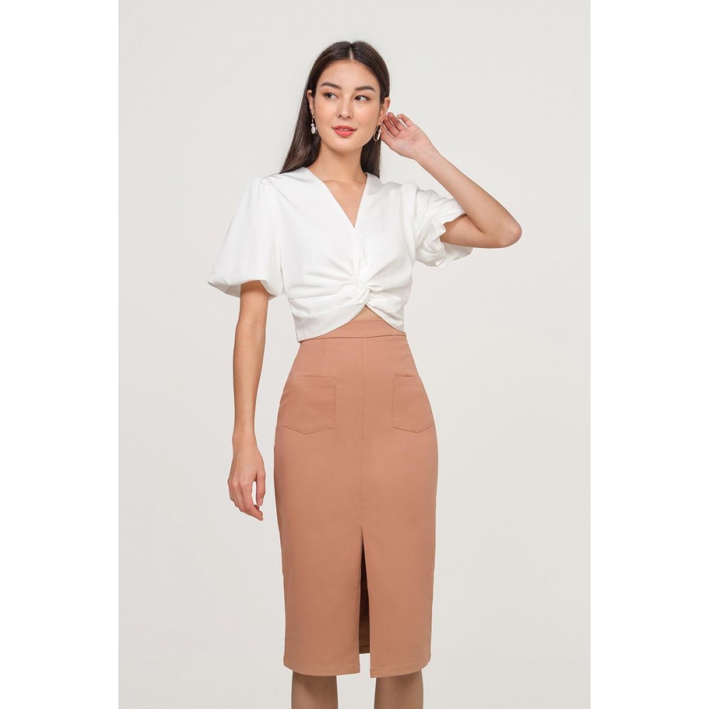 Slit Midi Skirt