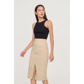 Slit Midi Skirt