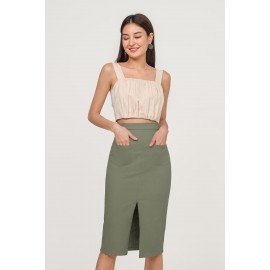 Slit Midi Skirt