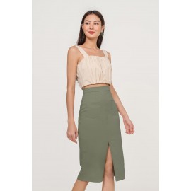 Slit Midi Skirt