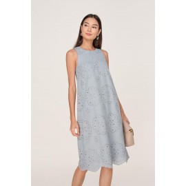 Broderie Midi Dress