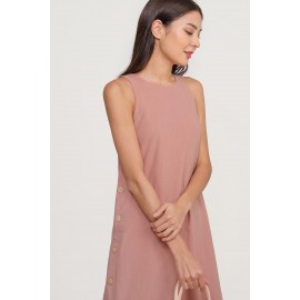 Side Button Down Dress