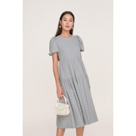 Puff Sleeve Midi Dress