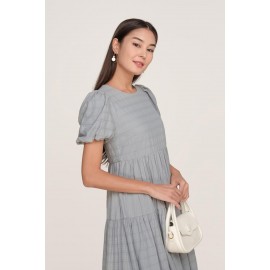 Puff Sleeve Midi Dress