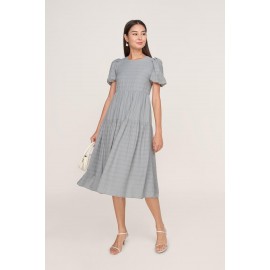 Puff Sleeve Midi Dress