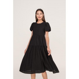 Puff Sleeve Midi Dress