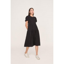 Puff Sleeve Midi Dress