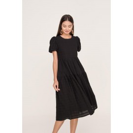 Puff Sleeve Midi Dress