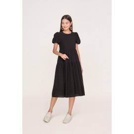 Puff Sleeve Midi Dress