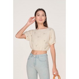 Embroidered Crop Top