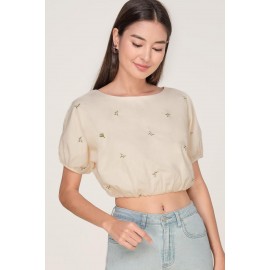 Embroidered Crop Top