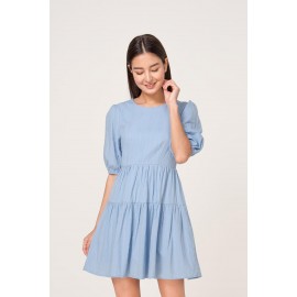 Puff Sleeve Skater Dress