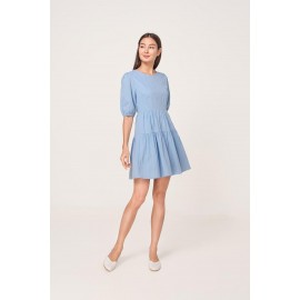 Puff Sleeve Skater Dress