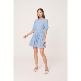 Puff Sleeve Skater Dress