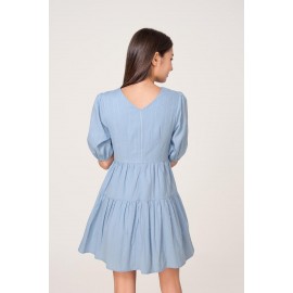 Puff Sleeve Skater Dress