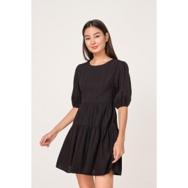 Puff Sleeve Skater Dress