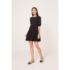 Puff Sleeve Skater Dress