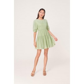 Puff Sleeve Skater Dress