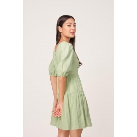 Puff Sleeve Skater Dress